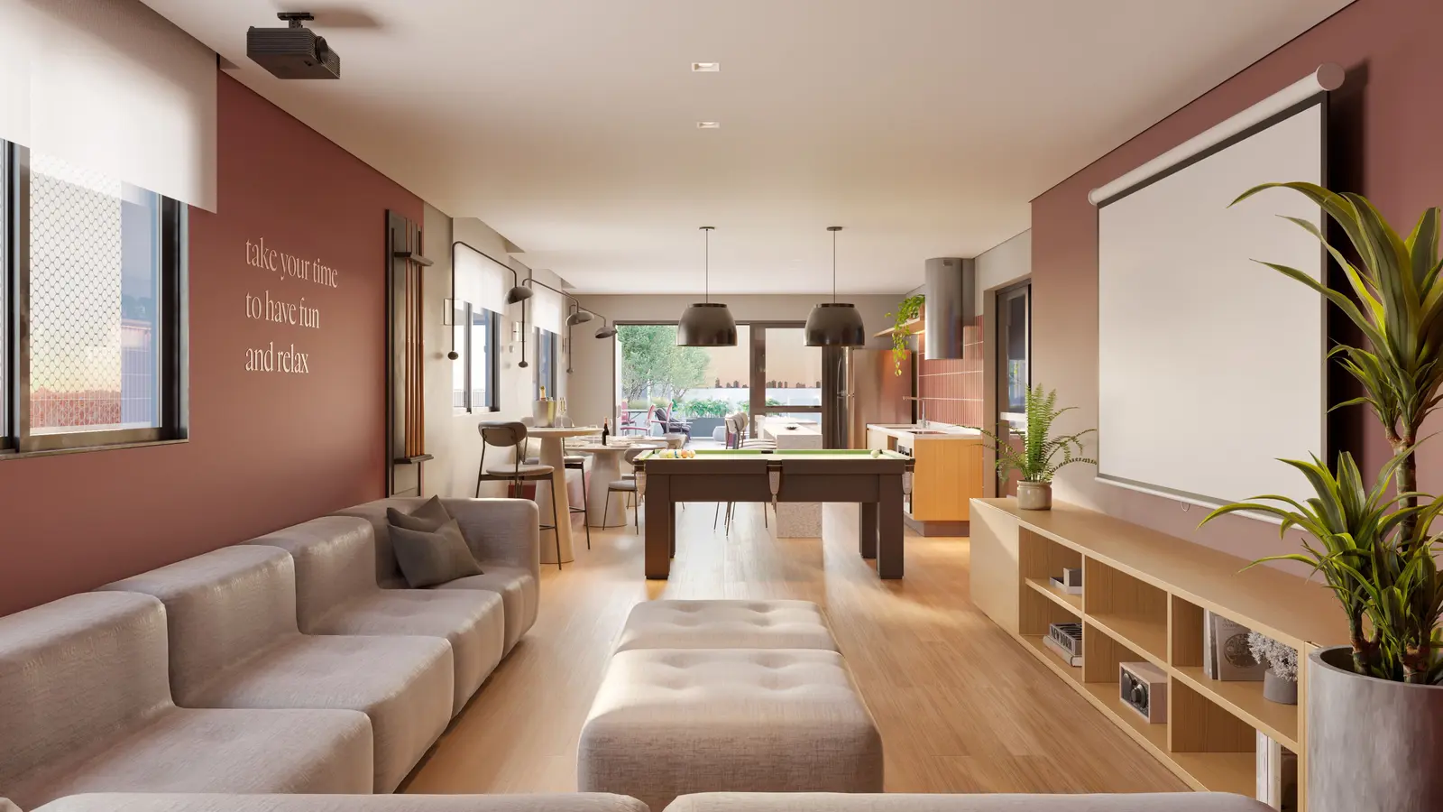 Jockey Pub — estar interno de uso comum
